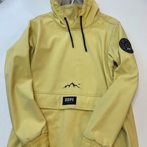 Dope Snow size small yellow pull over Women’s